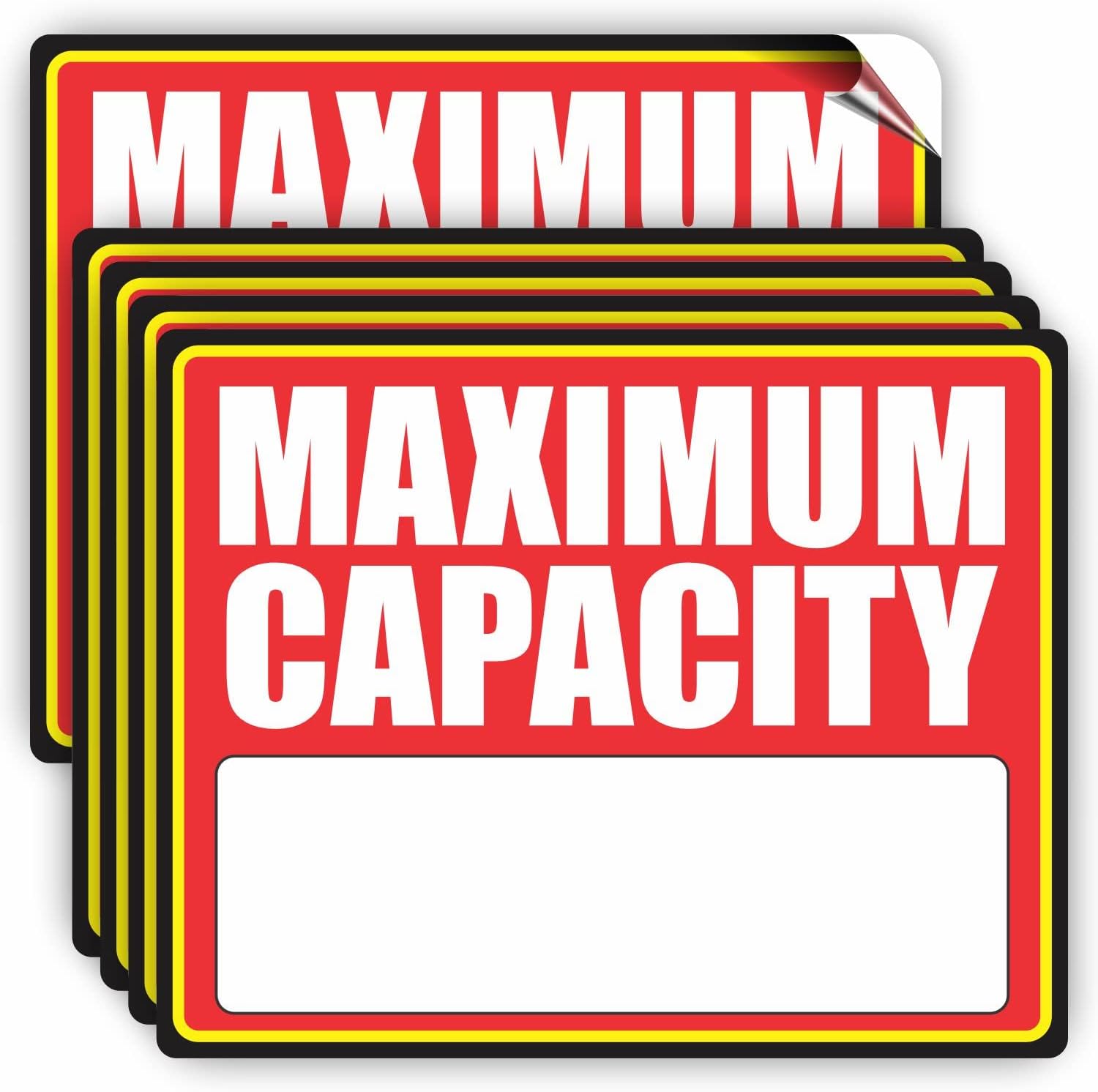 Load Capacity Sticker (Pack of 10) 8" x 10" Large write