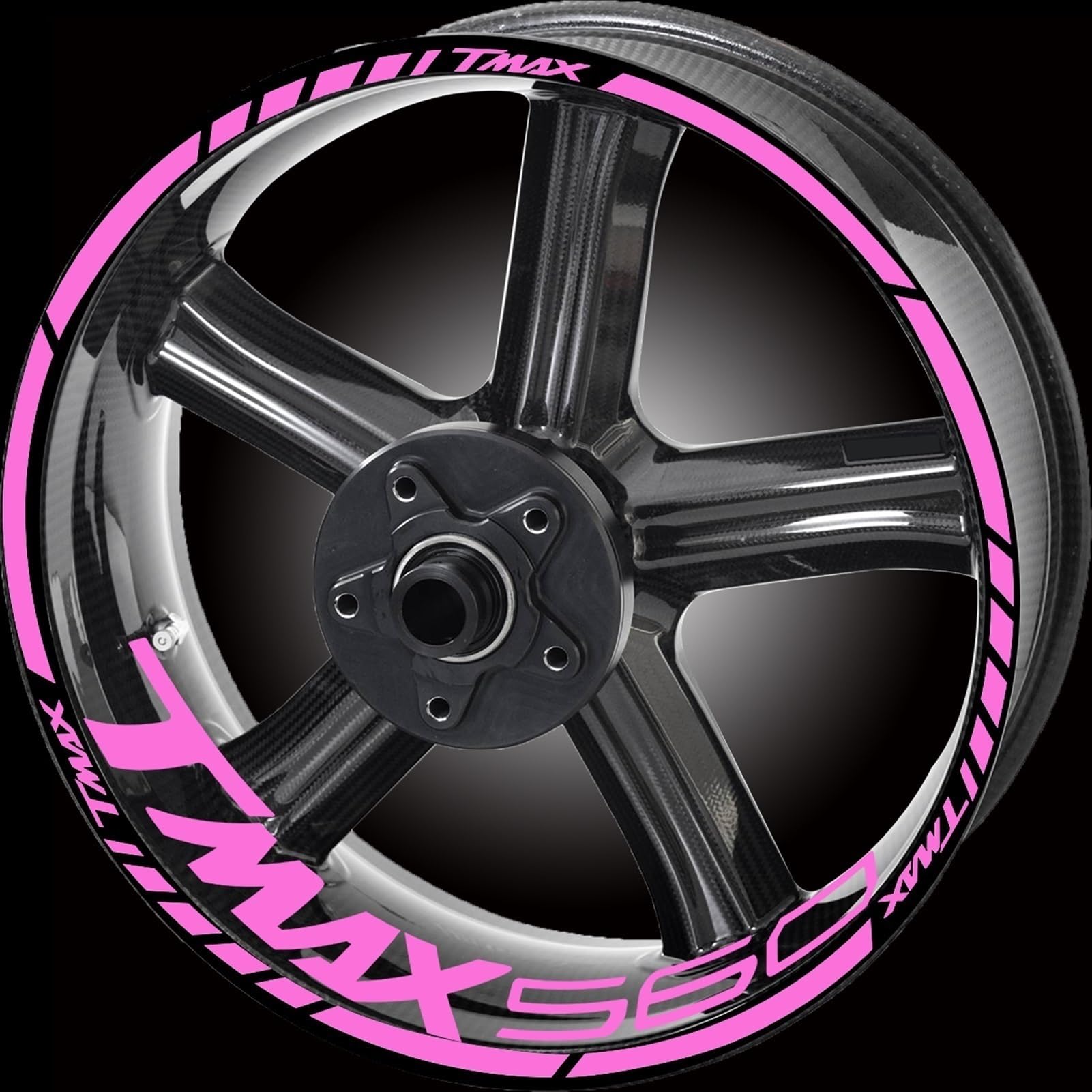 Motorcycle Tire Rim Reflective Decals for Yamaha Tmax 530 500 560 Tmax530 Tmax500 Waterproof Stickers(Color2)