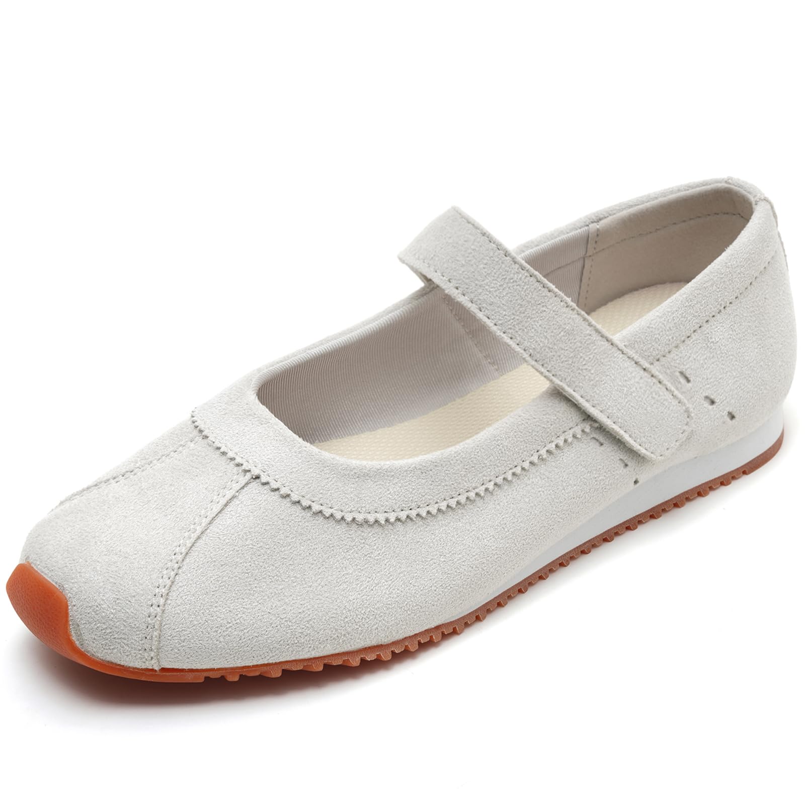 UBFEN Womens Mary Jane Sneakers Ballet Flats Comfort Slip On Walking Shoes | Retro Casual…