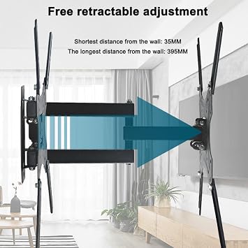 Tv Wall Mount 32-55 Inch Lcd Monitor Bracket Wall Telescopic Extension Bracket Mechanical Arm Angle Adjustable