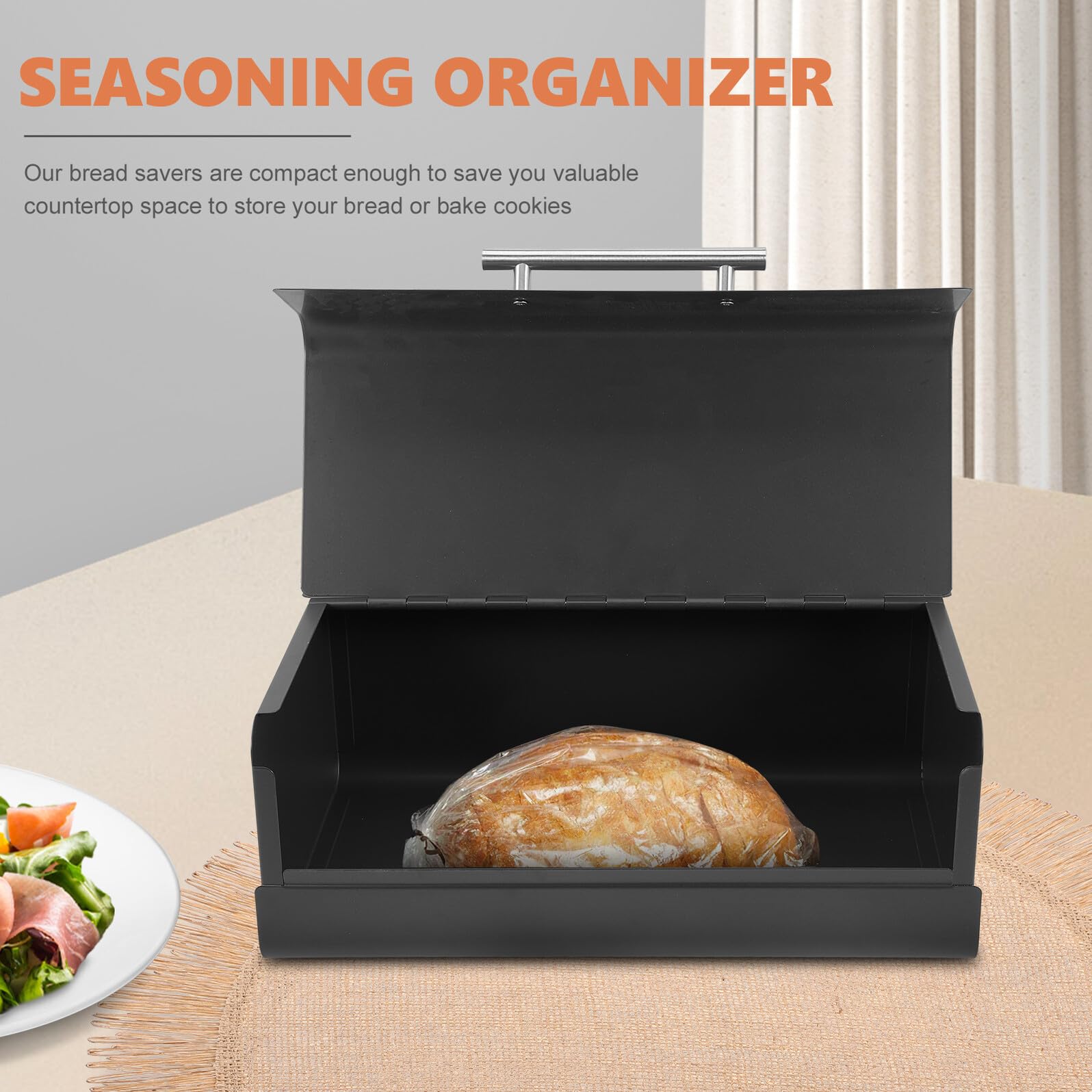 Homoyoyo Porta Pane da Cucina in Ferro Contenitore per Pane Domestico Accessorio da Cucina per Conservare o Cuocere i Biscotti Facile da Pulire e Leggero