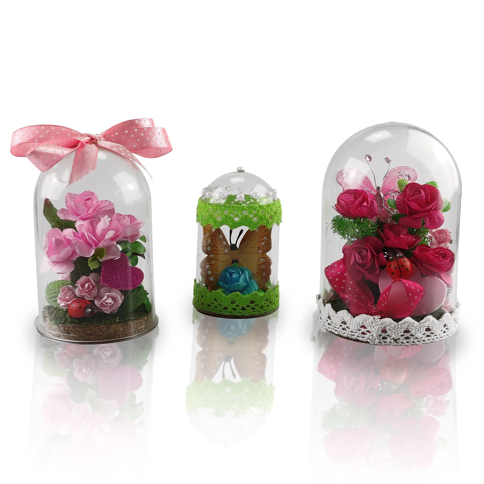 Zalati Cloche De Protection En Acrylique Transparent Avec Base Plastique – Diamètre 7 X 5,5 Cm, Pour Figurines, Bijoux, Souvenirs, Collection