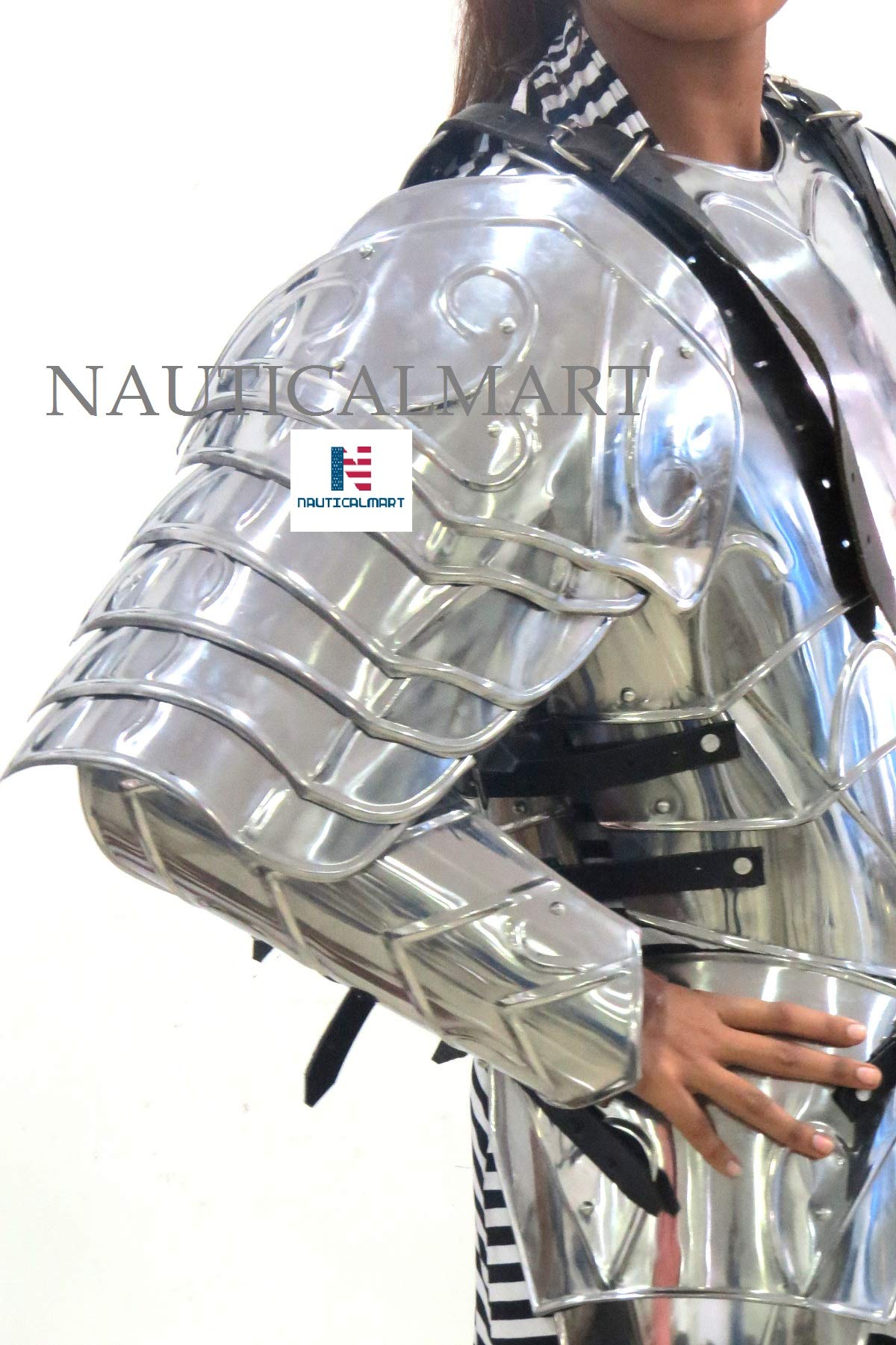NauticalMart Full Set LARP Women's Medieval Renaissance Knight Costume - A Knight to Remember