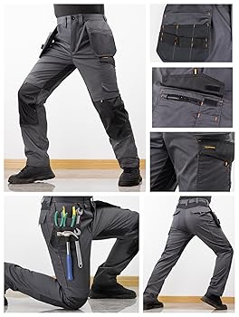 Amazon.com: Guardwon Mens Work Wear Stretch Work Pants Cargo