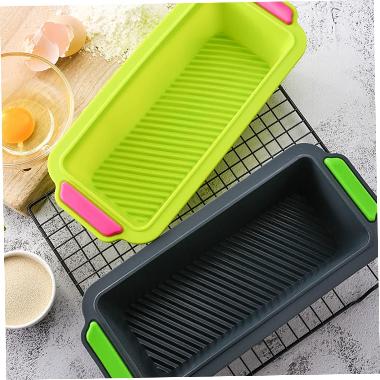 Zerodeko 2pcs Box Silicone Cheesecake Pan Heart Shaped Cake Pans Non-stick Baking Mold Eco-friendly Baking Mould