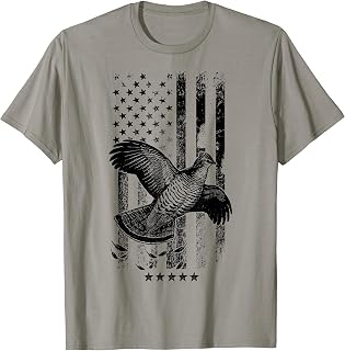 USA American Flag Hunters - Hunting Grouse Bird T-Shirt