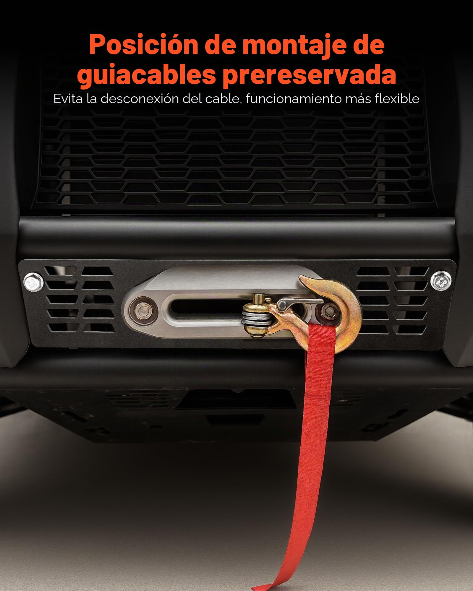 VEVOR Soporte de Cabrestante, Soporte de Enganche de Remolque para Modelos Selectos de Polaris Ranger (2010-2021), Diseño de 3 Orificios Capacidad de 907-1633 kg para Asistencia en Carretera