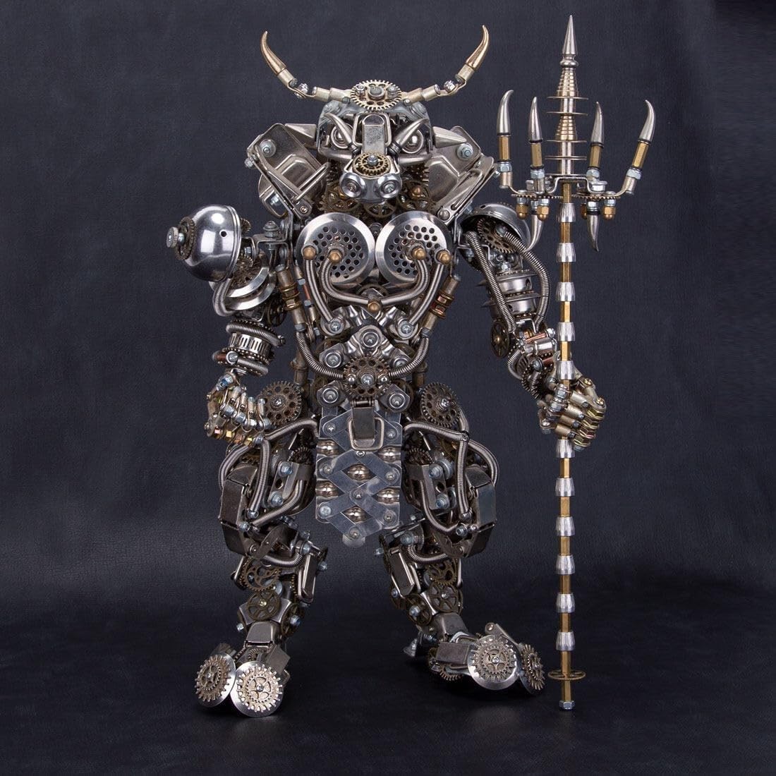 Metalowe puzzle 3D dla dorosłych, zestawy modeli potworów z głową byka Ozdoba do samodzielnego wykonania, łamigłówka do samodzielnego montażu, łamigłówka, idealna dekoracja biurka i wybór prezentu.