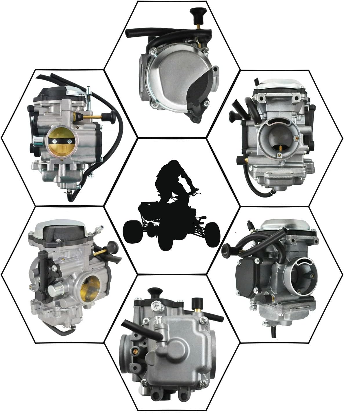 Carburetor Replacement for Yamaha Wolverine 350 YFM350FX YFM350 FX 4X4 1996-2005 & 1999 Yamaha Big Bear 350 YFM350 4x4 ATV4KB-14901-10-00 4KB-14901-22-00