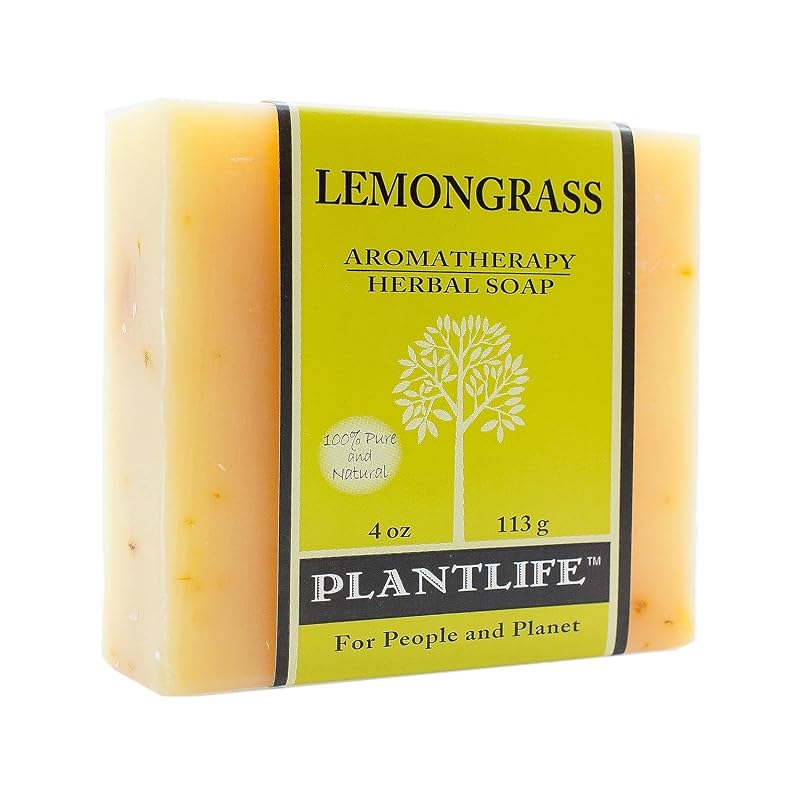 Sabonete em Barra de Capim-limão Plantlife, Artesanal e Vegano, 113 g