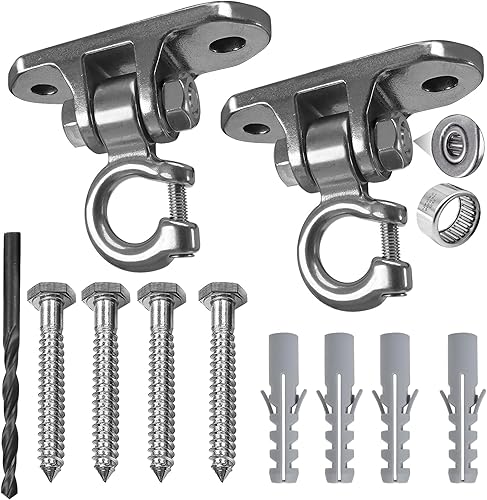 2 accesorios para columpios, perchas de columpio resistentes, para patio, porche, columpio, bolsa de arena, soporte de hamaca de yoga, soporte de