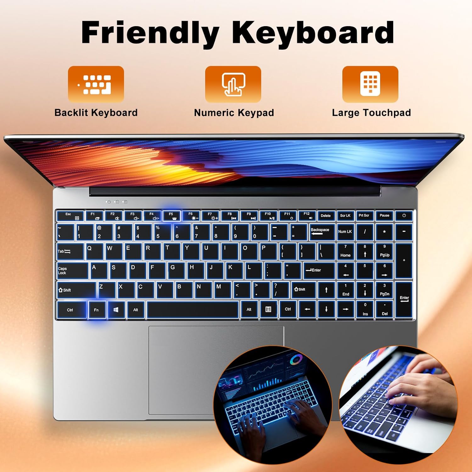 Core i5 Laptop Computer 2026 New, 15.6 Inch Window 11 Pro Lap Top PC 16GB RAM 512GB SSD, 2-Year Warranty, Office 365, FHD 1920*1080 IPS Display, Backlit Keyboard, WiFi5 BT4.2 USB, UHD Graphic