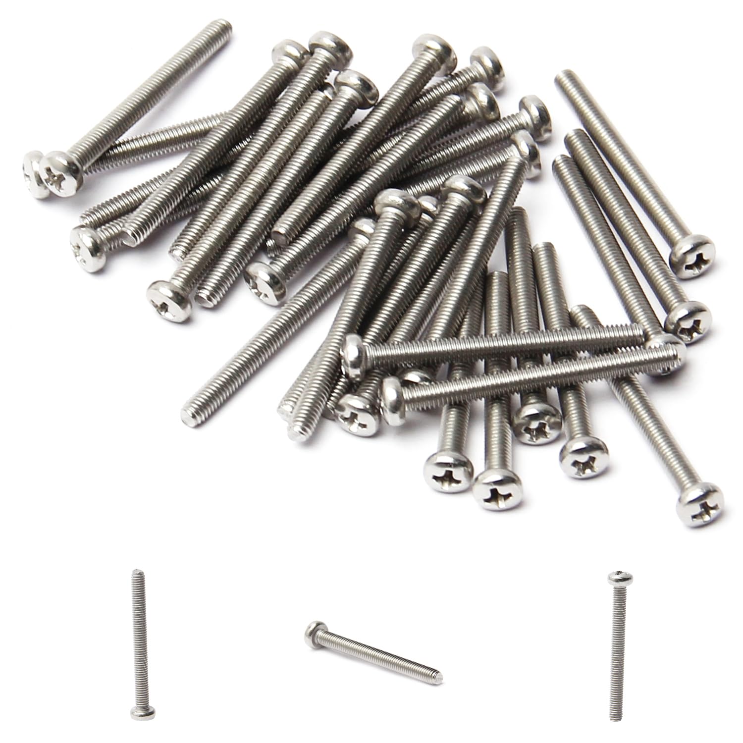 30 Viti M4 X 80mm Acciaio Inox 304 - Testa Phillips, Filettatura Completa, Grigio Argento - Foto 10