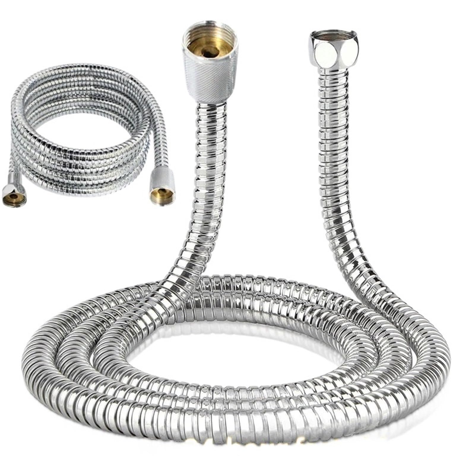 Stainless Steel Flexible Shower Hose, Shower Hose Stainless Steel Silver 1/1.5/2m(1.5m)