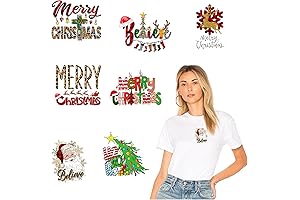 7PCS Merry Christmas Iron on Transfers