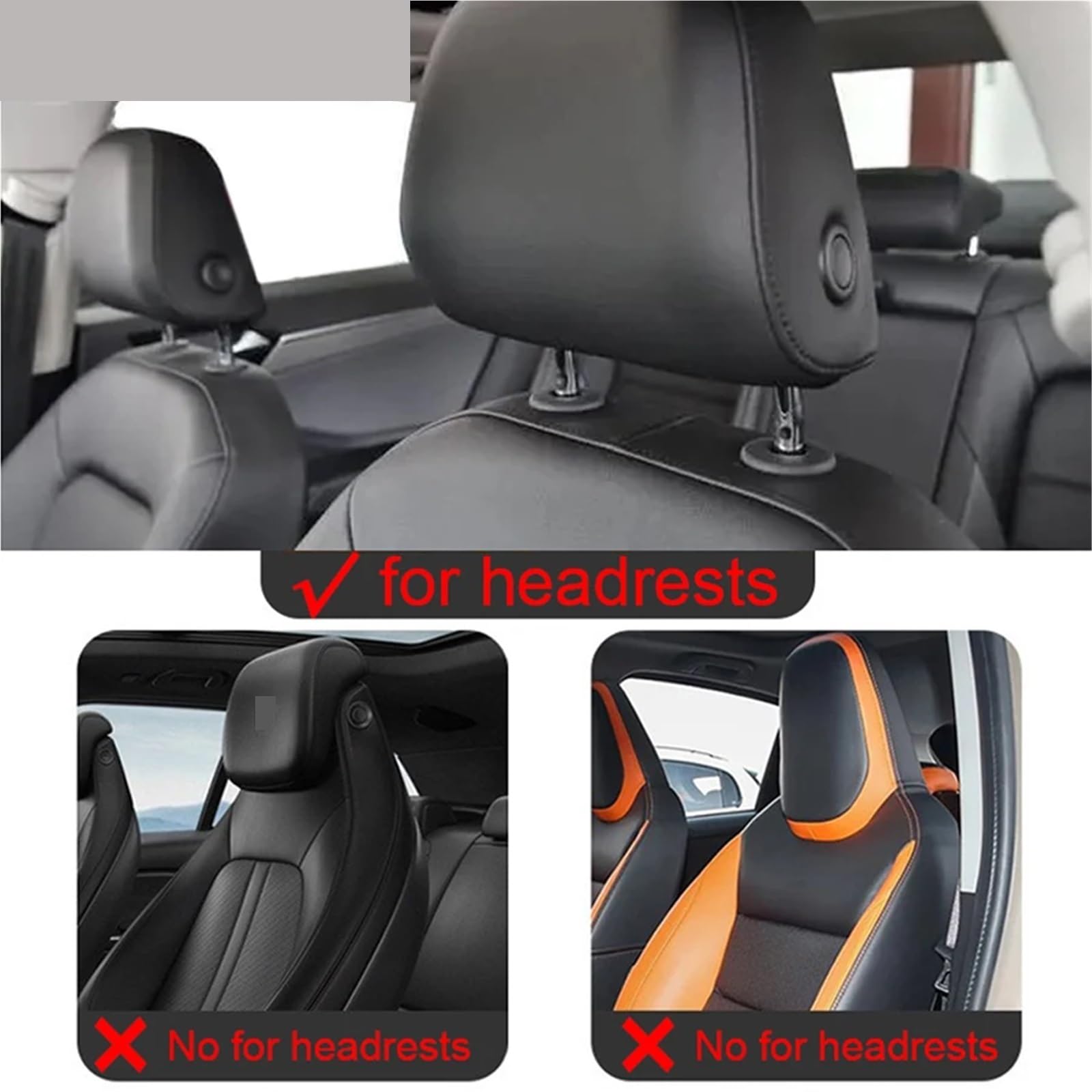 Do AMG W204 W205 W206 W166 W212 W213 W17 Auto Poduszki Pod Szyję Podparcie Siedzenia Poduszka Z Talią Car Seat Headrest(Brown-Waist)