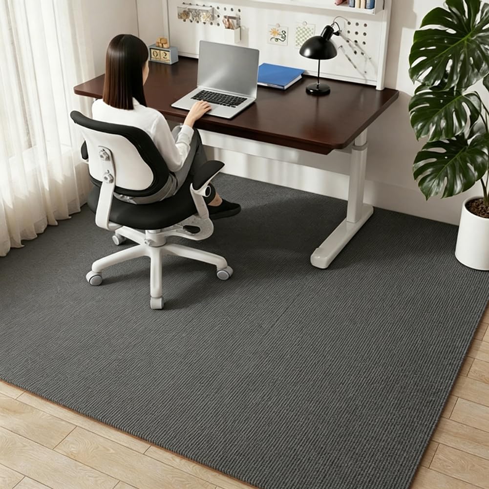Office Chair Mats,Anti-Slip Computer Desk Floor Rug for Hardwood/Tile,Easy Glide for Rolling Chair Rug,Wipeable Floor Protection Mats for Home Office (Brown,47.2 * 62.9inch)