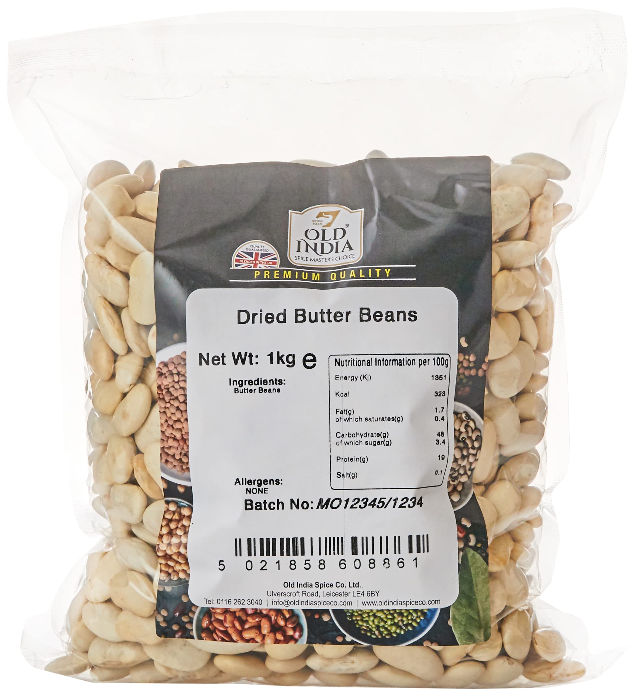 Old India Dried Butter Beans 1kg