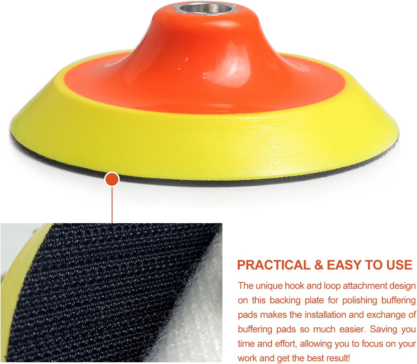 5 Inch Backing Plates for Hook & Loop Polishing Pads, 5/8"-11 Thread Backing Plates for Soft Wool Buffering Polishing Pads, Backing Pads for Rotary Polishing Machine : Automotive