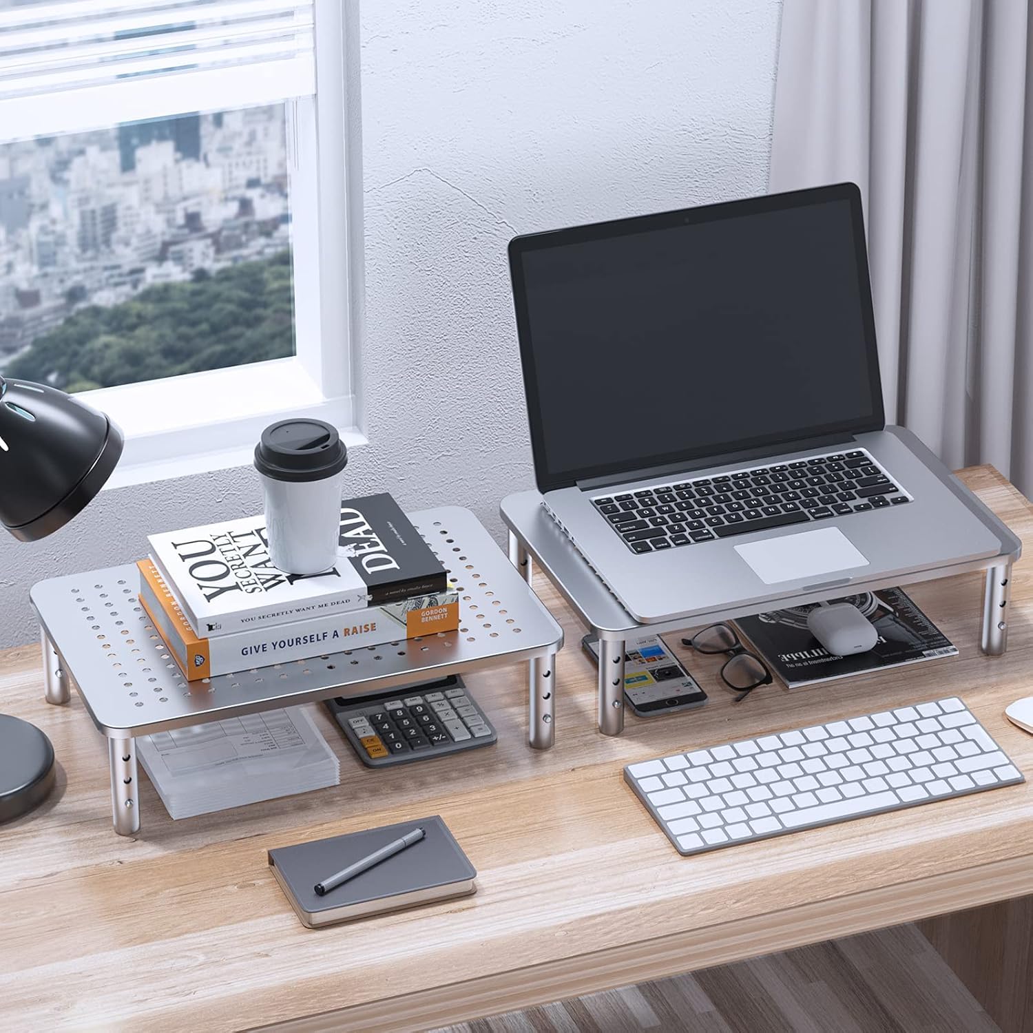 Snapklik.com : HUANUO Monitor Riser - 3 Height Adjustable Stand For ...
