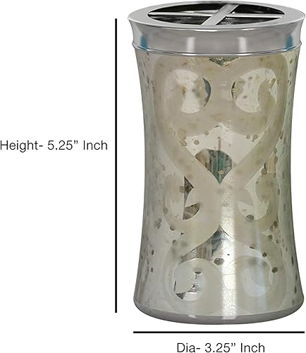 Miniatura 6 de nu steel Juego de accesorios de baño de vidrio de mercurio de 7 piezas, patchwork, mercuriobrillante