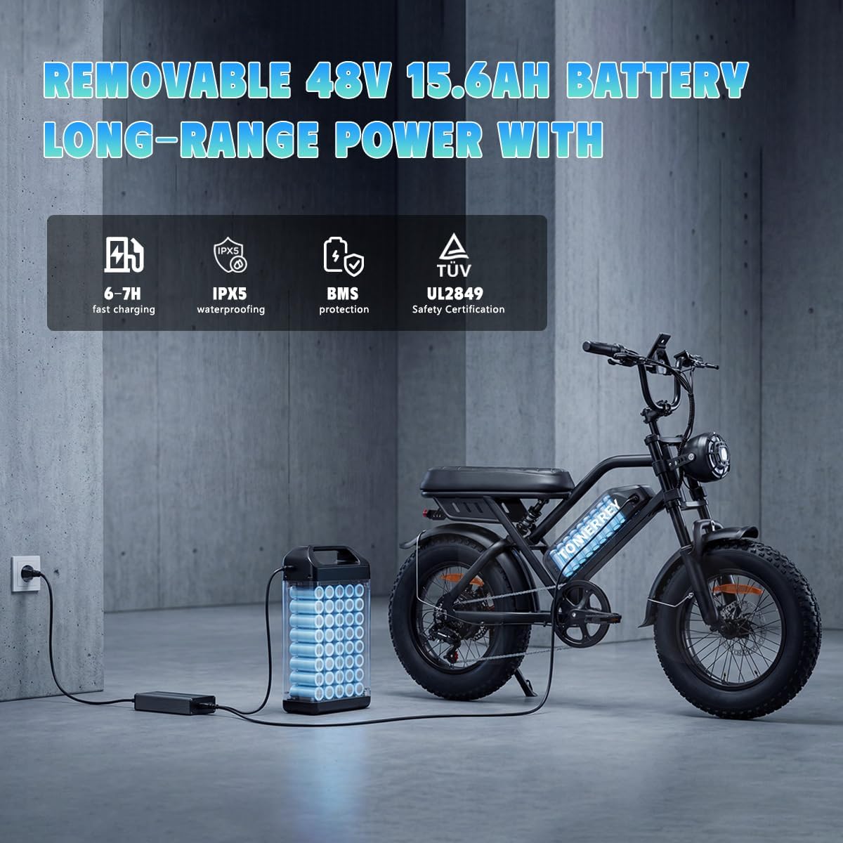 T16 Ebike for Teens, Mini eBike 1000W Electric Bike 22 MPH Max Speed with 48V 15.6Ah Removable Battery, 56 Miles Range, 16"x4" Fat Tires, City/School Commuting Moped Style Bike (UL2849)