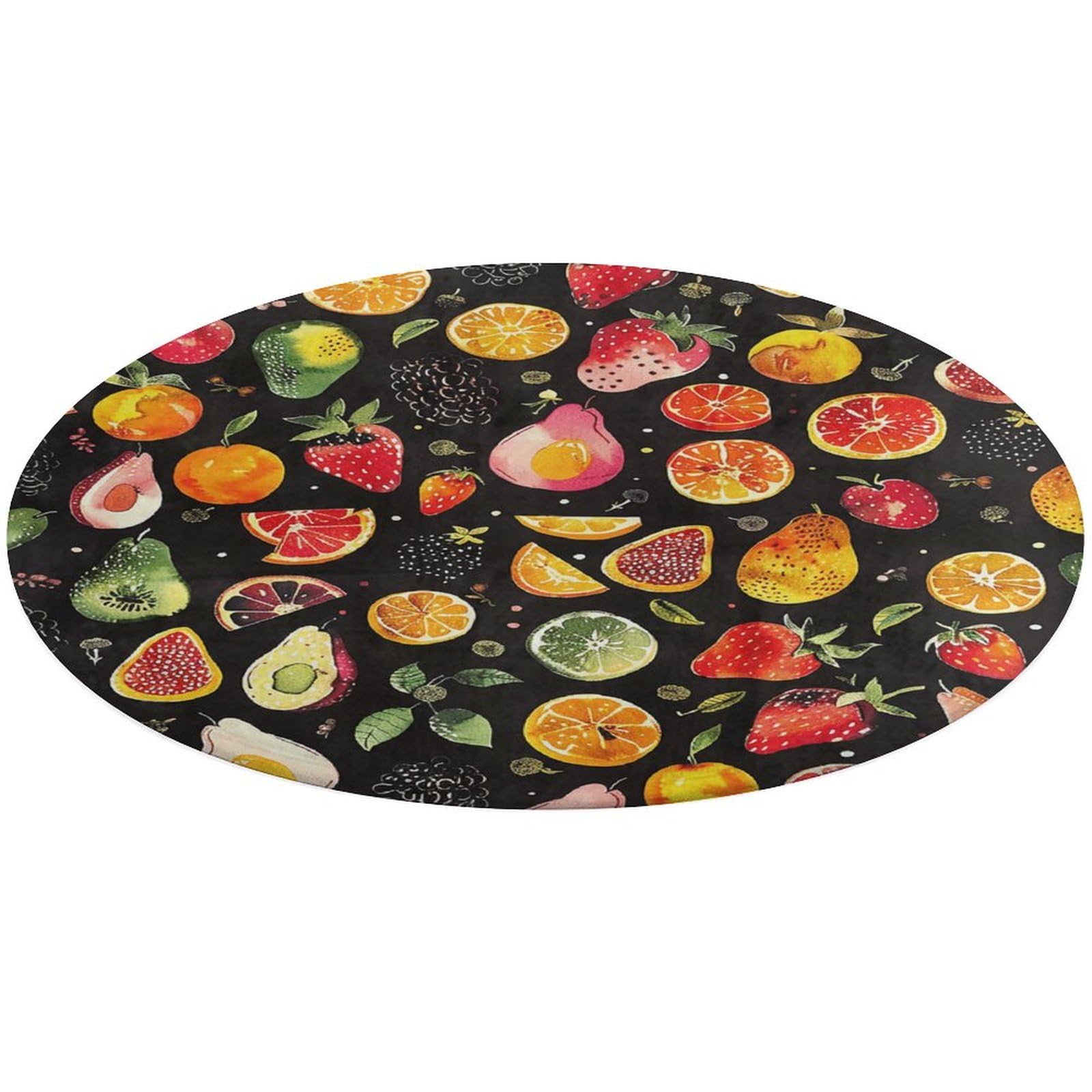 Alfombra lavable y esponjosa de frutas ideal para el suelo del baño