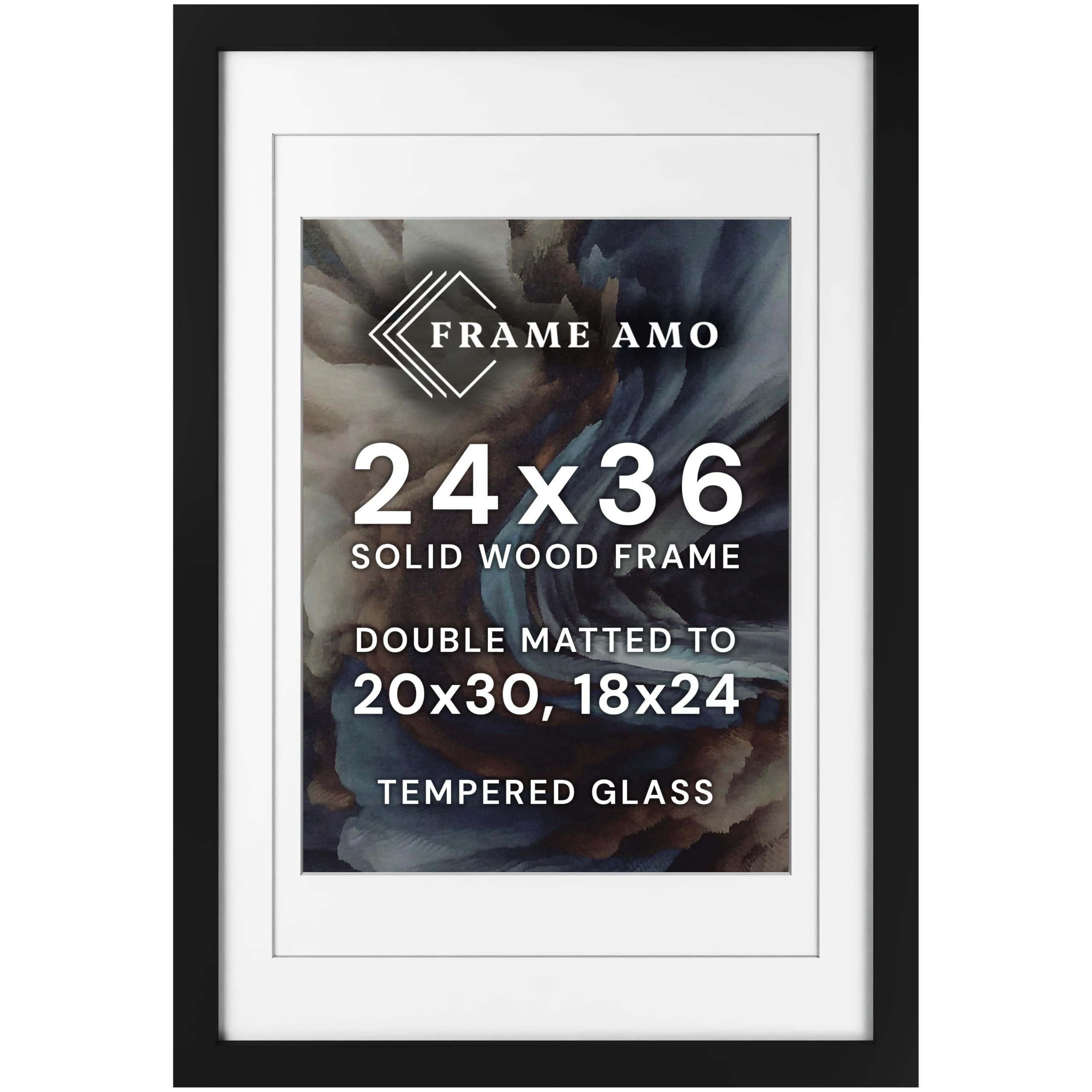 Amazon.com - Frame Amo 24x36 Black Poster Frame, 20x30 and 18x24