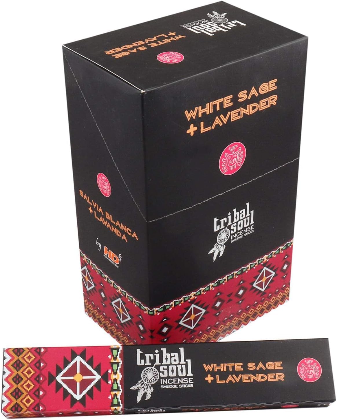 Tribal Soul Incense Sticks 12 Pack with JRose Burner – Aromatic Smudge Sticks for Meditation, Relaxation & Home Fragrance – Choose from 10 Fragrances (White Sage & Lavender)