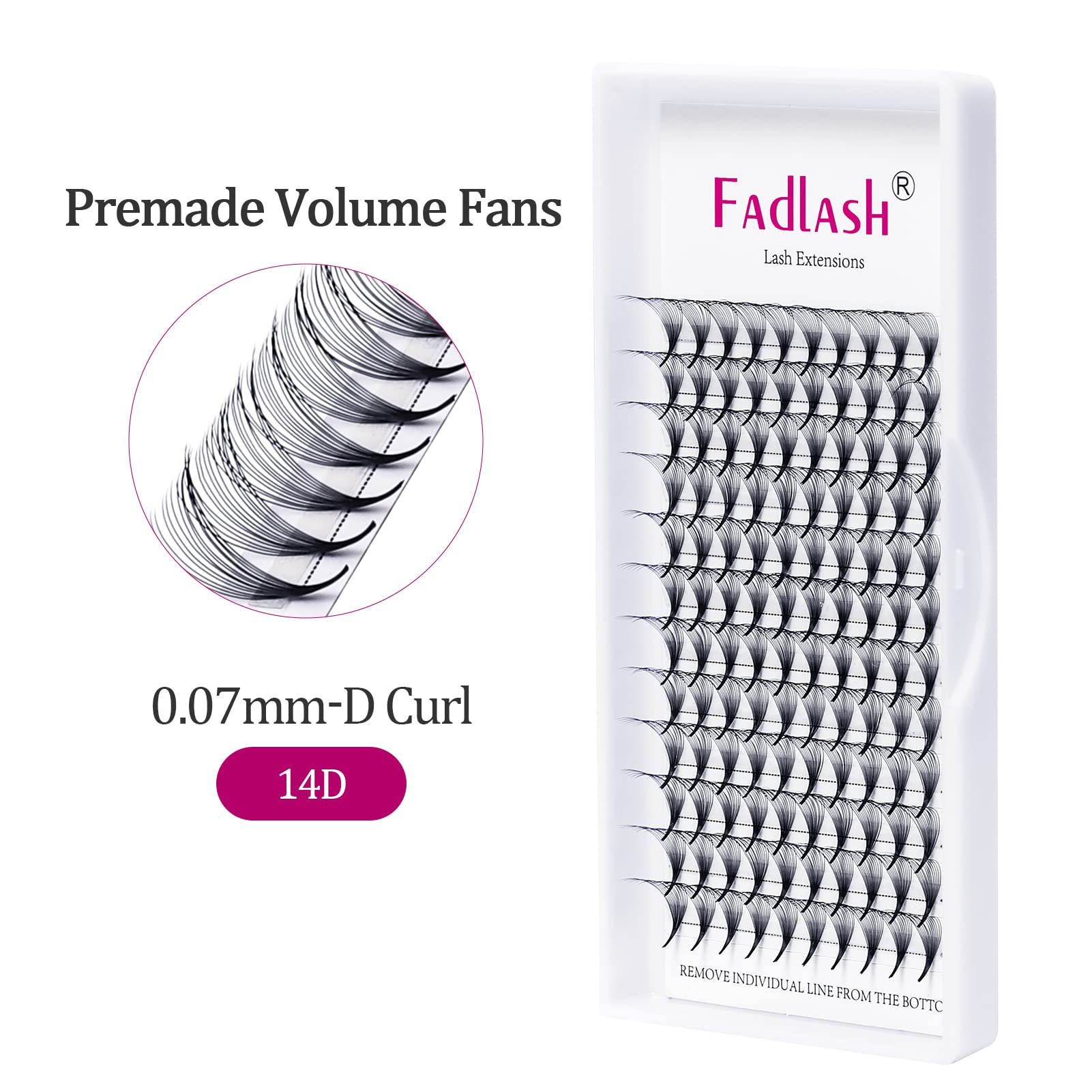 Volumen Ruso 10D 0.07mm C Curl 15mm Prefabricados Extensiones de Pestañas Volume Lashes Extension Ruso Pestañas — view 59