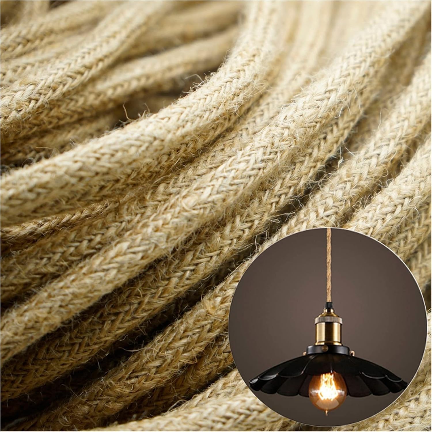 Cordon flexible tressé, Câble en cuivre tressé en tissu torsadé, corde flexible, noyau 2/3, 1-50m