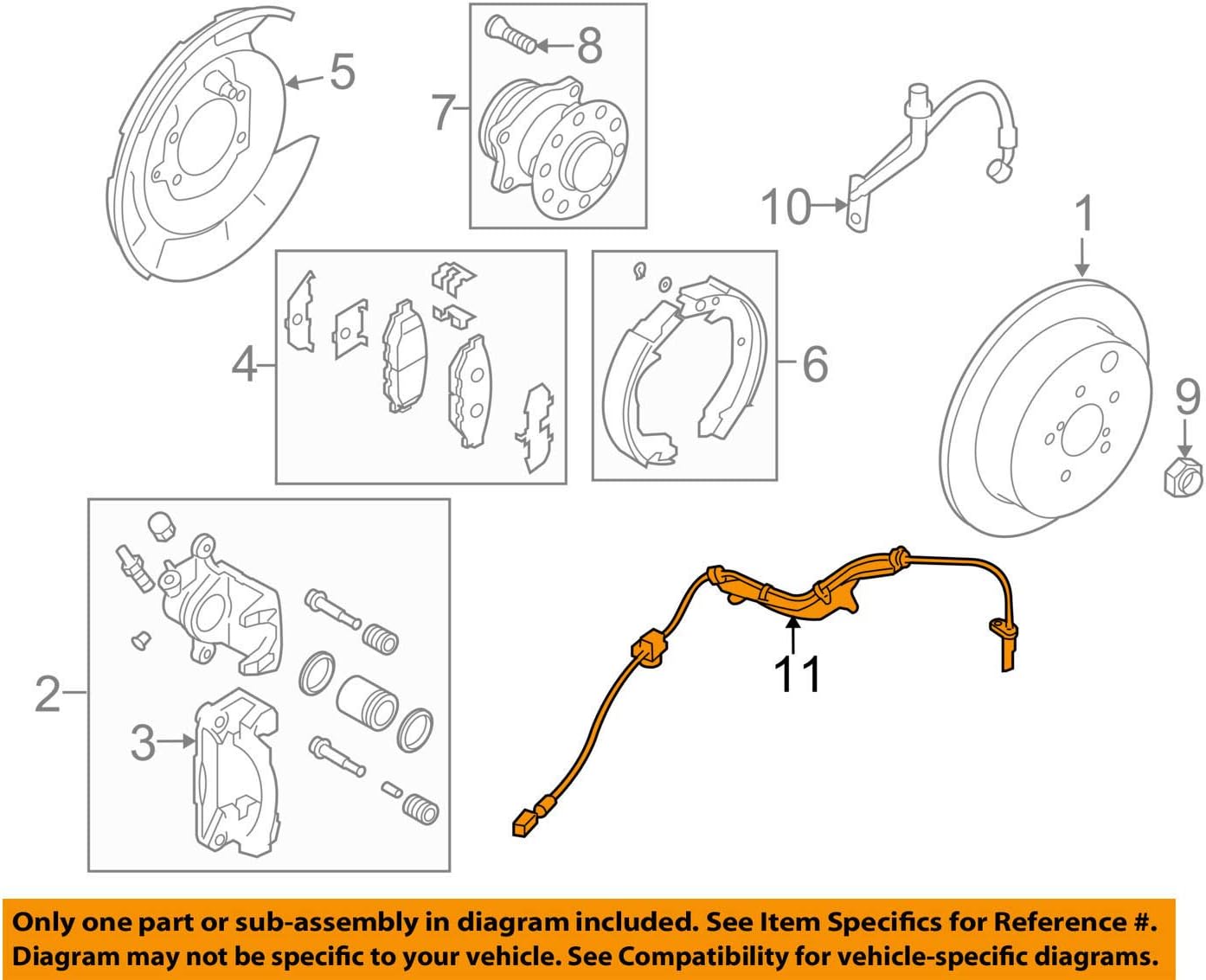 Subaru 27540 SG020, ABS Wheel Speed Sensor Amazon.co.uk Automotive