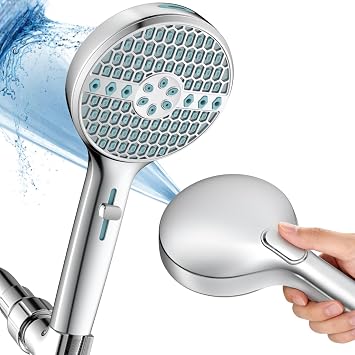 Handheld Shower Head High Pressure, 8Setting with Pause Mode & Power Wash
