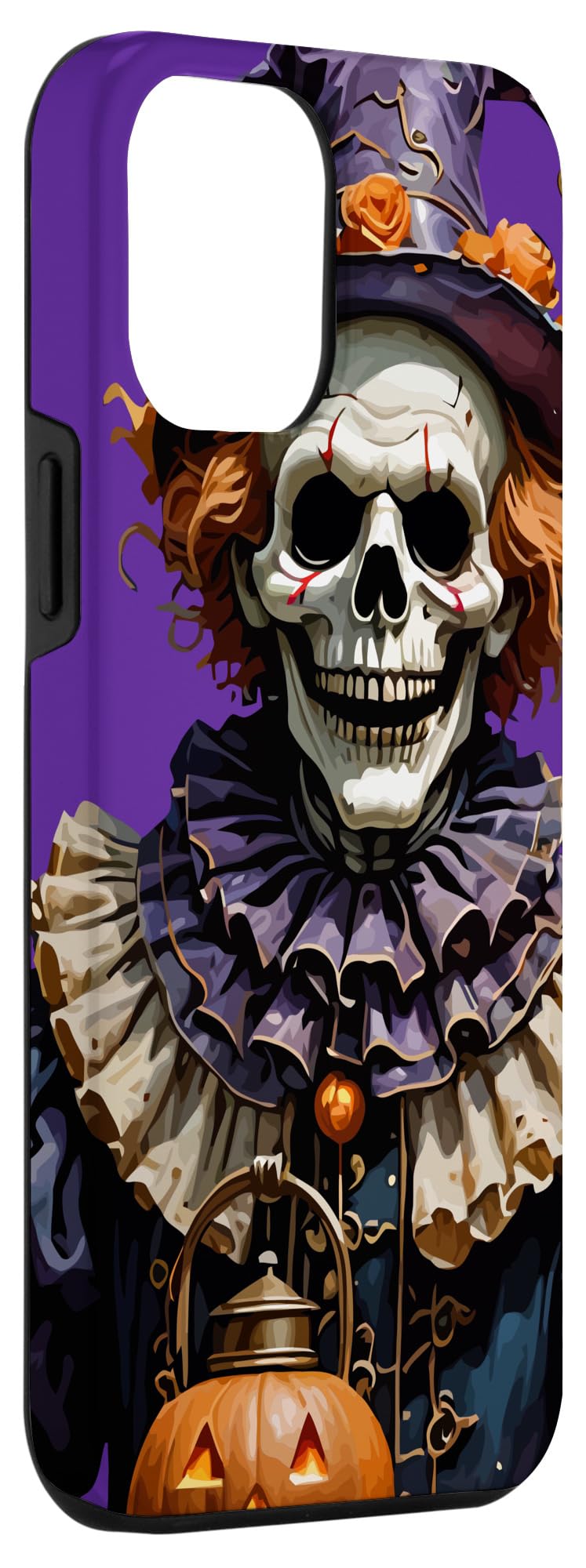 Halloween Gothic Skeleton Clown With Jack-O-Lantern Cut Out Case for iPhone 15 Pro Max - Image 3