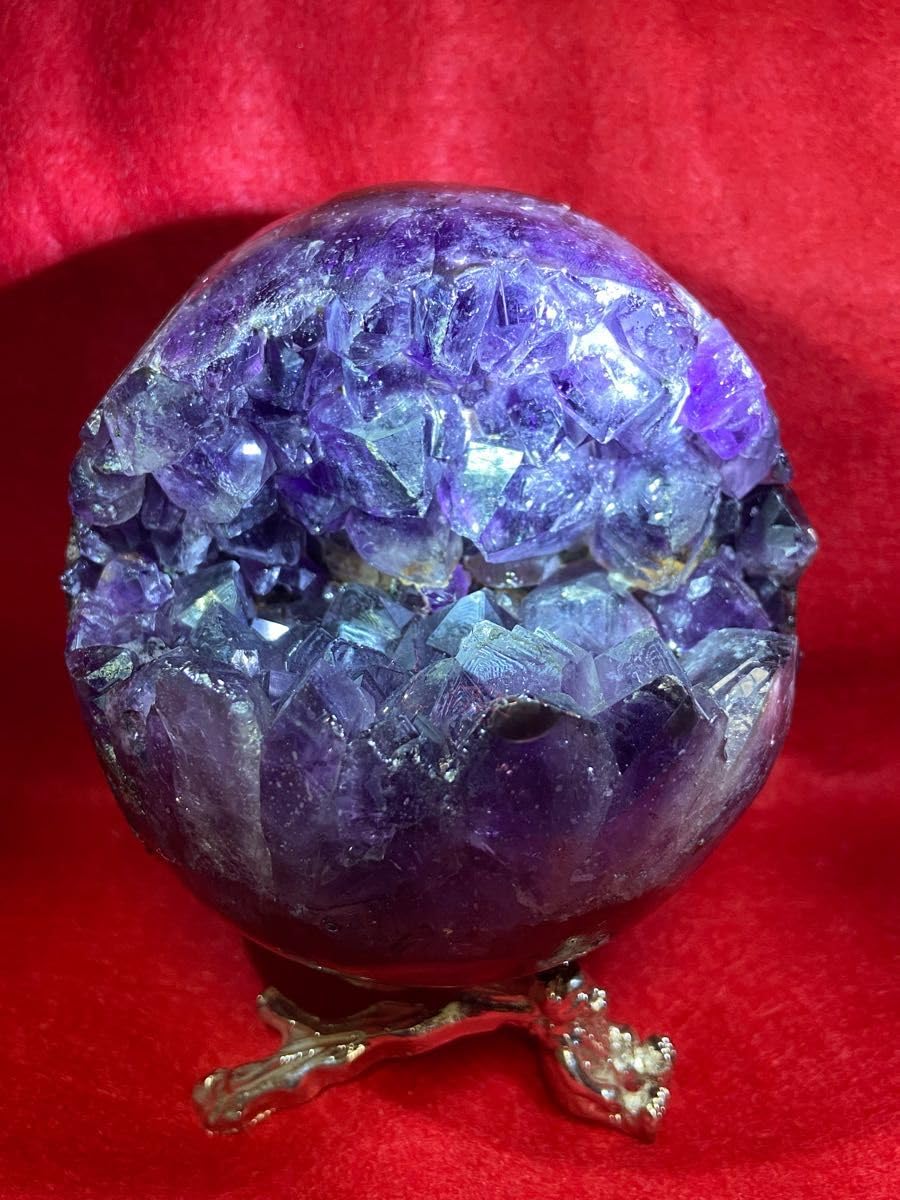 Amazon.co.jp: ブラジル産 アメジスト笑口 タイチンルチル共生