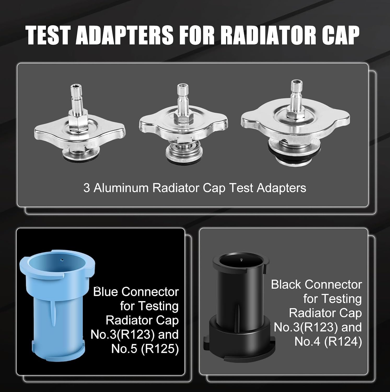 JIFETOR Radiator Coolant Pressure Tester Vacuum Refill Tool Kit, 28PCS Automotive Cooling System Leak Test and Pneumatic Purge Fill Set with Testing Adapter Caps Universal for Airlift Car Auto Truck