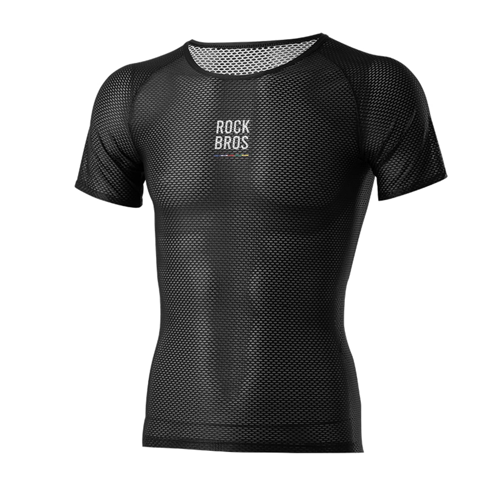 ROCKBROS Road to Sky Maglia Ciclismo Uomo, Intimo Estivo Elasticizzato, Canotta Ciclismo Mezza Manica Assorbente dal Sudore e Asciugatura Rapida per MTB, Bici da Corsa, Fitness, Running