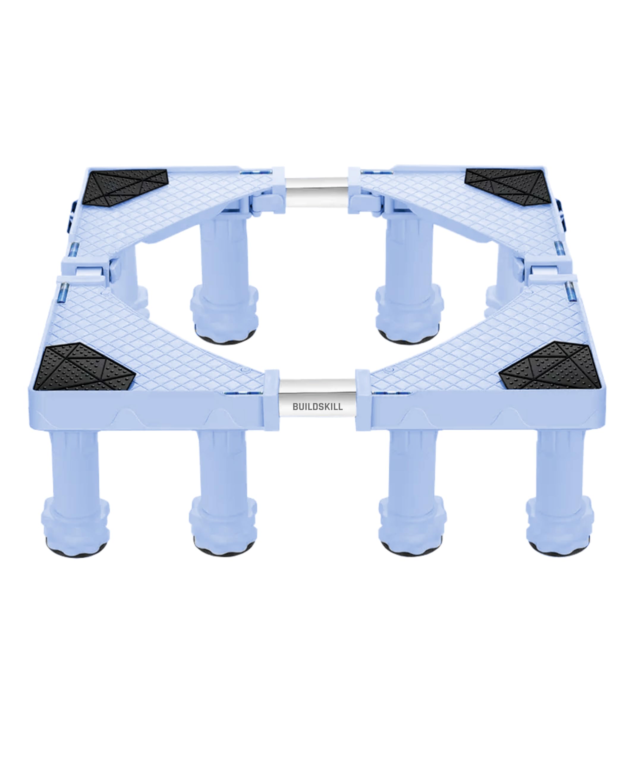 Buildskill Washing Machine Stand with Anti Vibration Pads - Adjustable Refrigerator Stand, 400 kgs Capacity with Suction Cup Legs, Antislip Textured Platform, Spirit Level, Rust-Resistant (Blue) (B0CGD9RV9S) Amazon Price History, Amazon Price Tracker