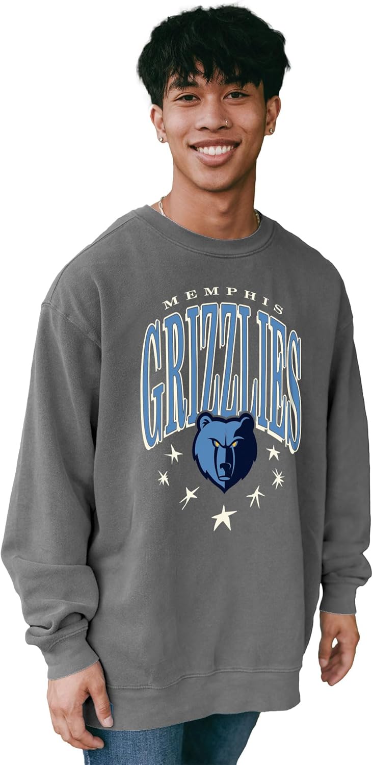Blue 84 NBA Officially Licensed Crewneck Sweatshirt Ringspun Black Stars
