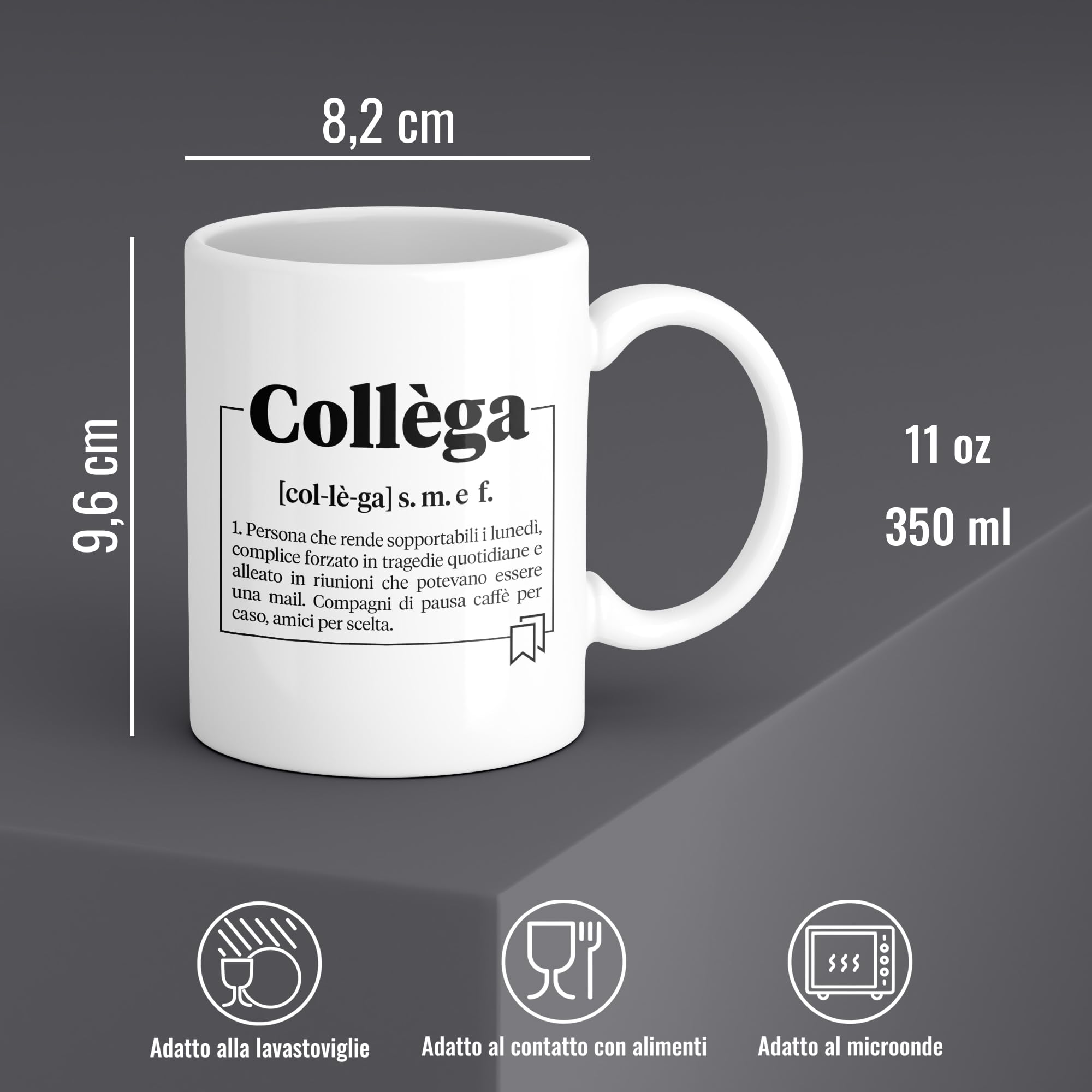 Tazza Collega - Secret Santa Ufficio - Gadget Simpatici per Colleghi - Tazze con Frasi Motivazionali Divertenti - Pensierini per Colleghe - Pensierino Natale Colleghi - Regalo Collega che Va Via