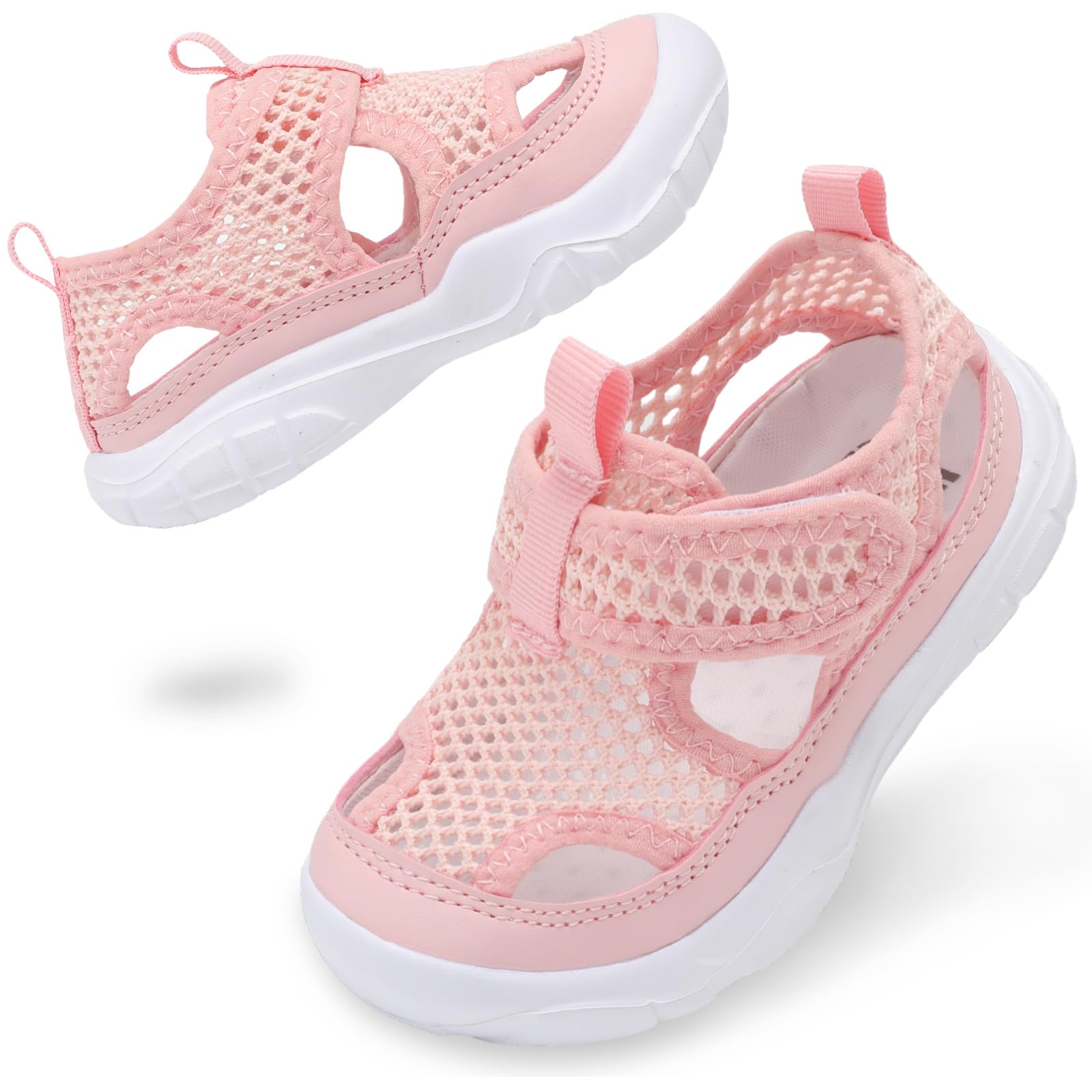 BARERUN Water Shoes for Kids Boys Girls Aqua Socks Barefoot Beach Sports Swim Pool Quick Dry Lightweight Toddler Little Big Kid Pink Toddler Size 5