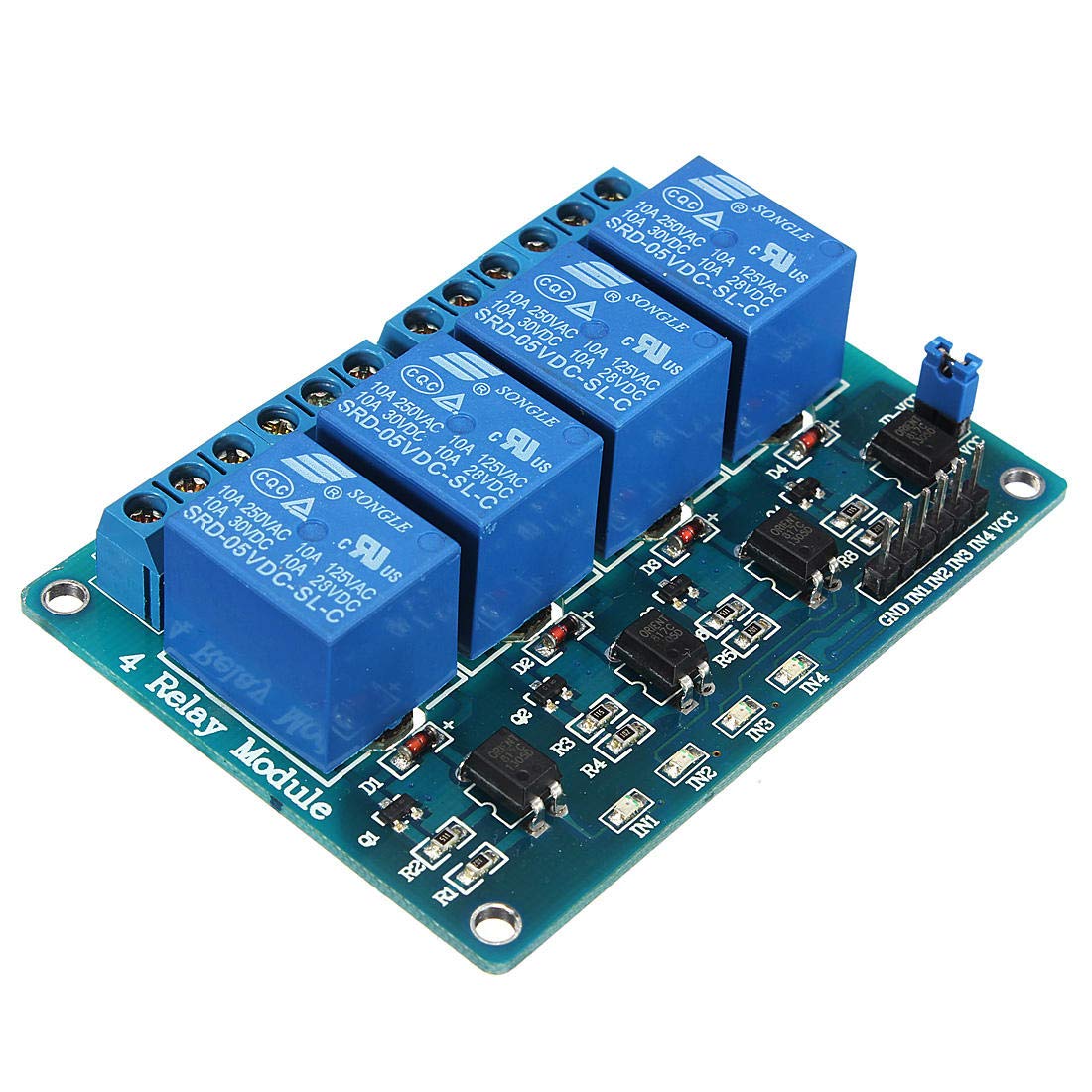 Easy Electronics 4 Channel 5 V Relay Module with Optocoupler…