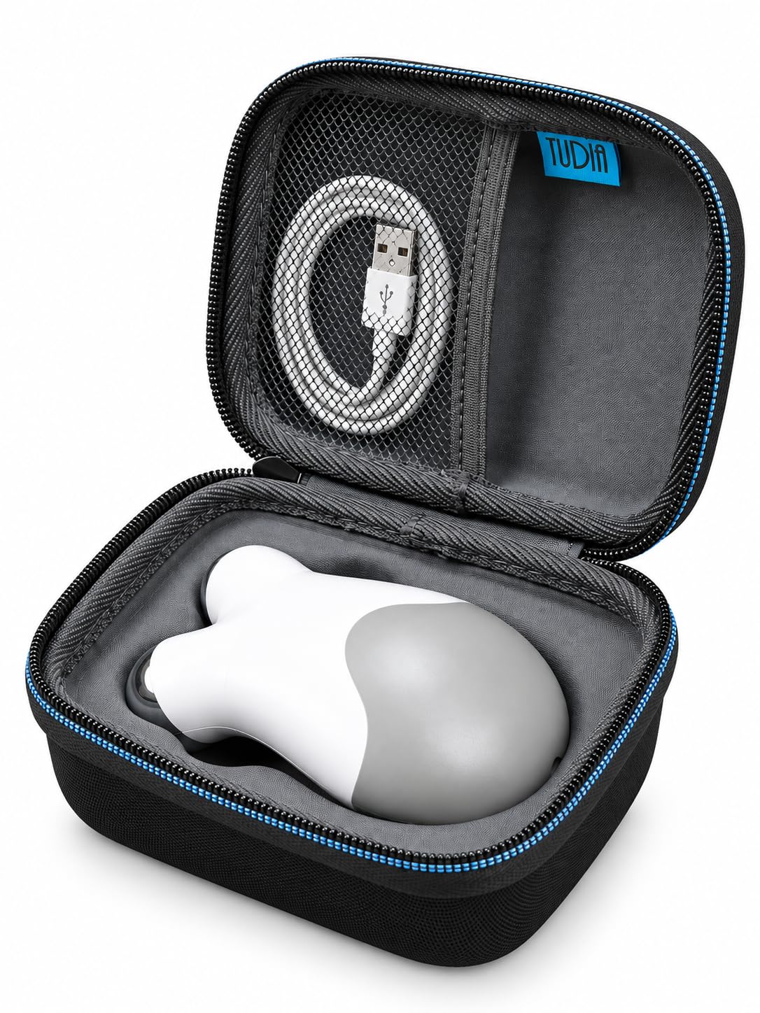 TUDIA EVA Compact Hard Travel Case Compatible with NuFACE Mini and MINI+ Facial Toning Device GUNFAY-O1 & 40300 [CASE ONLY, Device NOT Included]