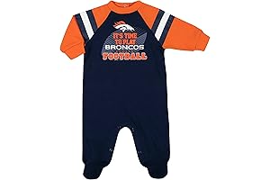 Gerber NFL Unisex Baby NFL Team Footed Sleep and Play Denver Broncos Bodysuit