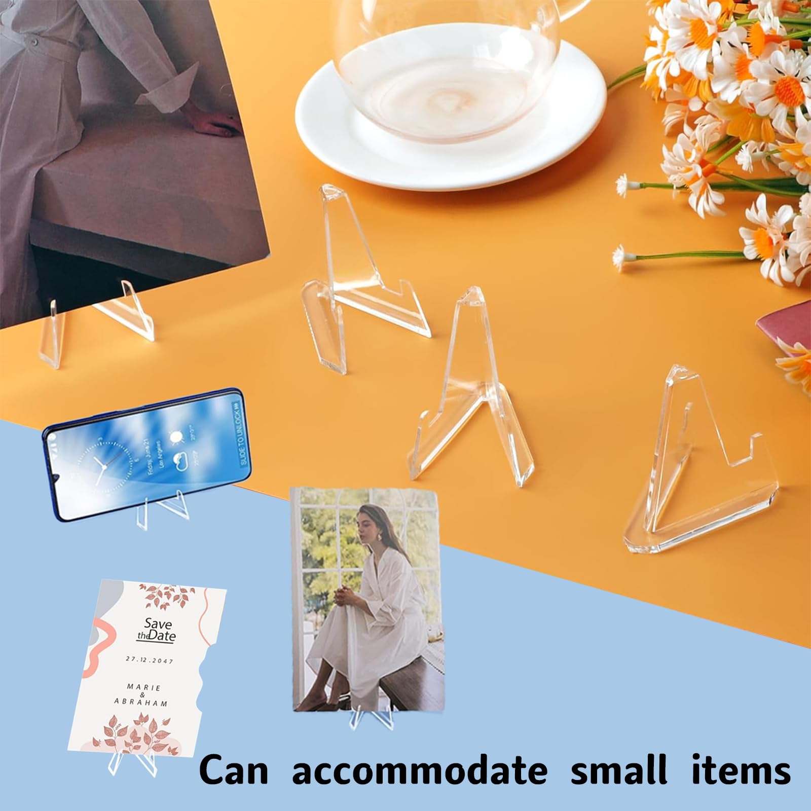 YouthLoxus 40 Pcs Small Display Stand, Mini Clear Trading Card Display - Image 4