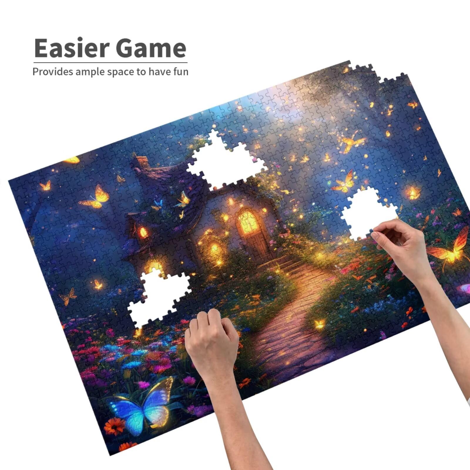 Krajobraz Puzzle 5000 sztuk motyl puzzle dla dorosłych początkujących z pudełkiem prezentowym, interaktywne puzzle DIY rodzinna wymagająca gra, stres Relief Home Wall Decor Art prezent dla mężczyzn