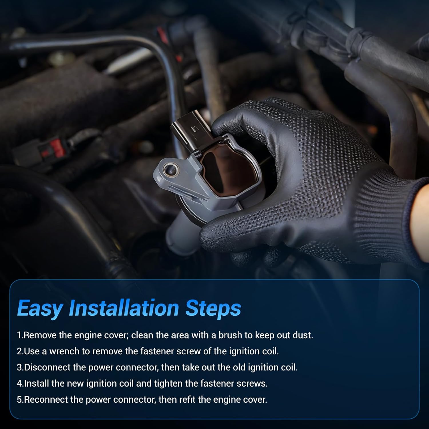 OTO Iridium Spark Plug and Ignition Coil Pack Compatible with Audi A3 A4 A5 A6 Q5 R8 TT RS4 RS5,Volkswagen Jetta Passat Beetle CC Golf GTI,Coil Packs and Spark Plugs Replaces# UF575 & 1675