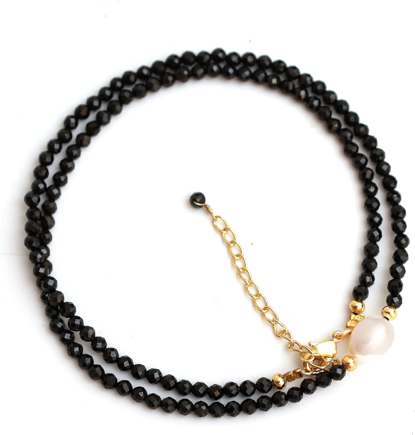 Gempires Gemstone Beaded Necklace with Freshwater Pearl Choker Style Jewelry Hypoallergenic Non Tarnish Gold Plated Crystal Beads Necklaces For Women - Image 6