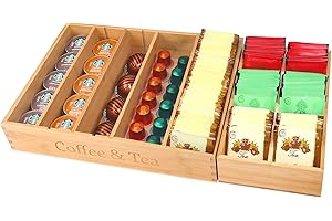 K Cup Holder Organizer for Drawer, Adjustable 35-70 Coffee Pod Holder Organizer