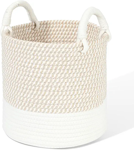 Braided Cotton Rope Storage Basket - Stor Korg Organizer for Home & Kids Room